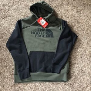 NWT olive green and black North Face hoodie
